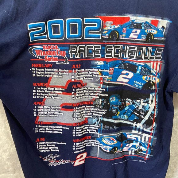 Vintage 2002 Rusty Wallace Race Schedule Nascar Winston Cup  #2 Miller Lite - Picture 6 of 6
